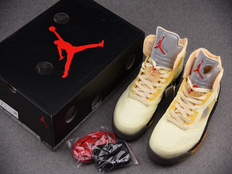 OFF-WHITE x Air Jordan 5 Sail(DH8565-100)